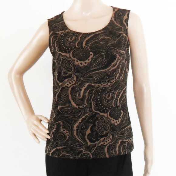 Liz Claiborne Brown Paisley Cami - Picture 4 of 7
